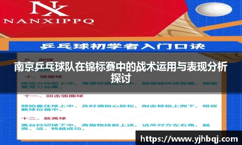 南京乒乓球队在锦标赛中的战术运用与表现分析探讨